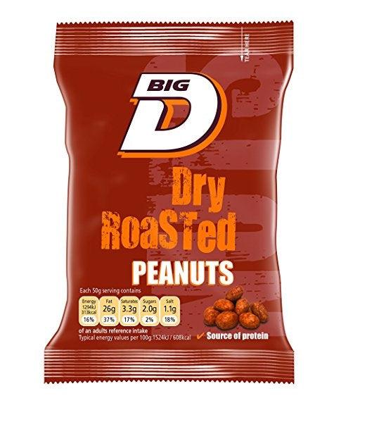 Big D Famous Dry Roasted Peanuts 18 x 240g - ONE CLICK SUPPLIES