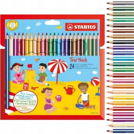 Stabilo Trio Thick Colouring Pencils Pack 24's