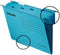 Esselte Pendaflex Foolscap Reinforced Suspension File Card V Base Blue (Pack 10) 93135 - ONE CLICK SUPPLIES