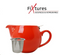 FiXtures®  Red Porcelain Stump Teapot With S/S Lid 500ml - ONE CLICK SUPPLIES