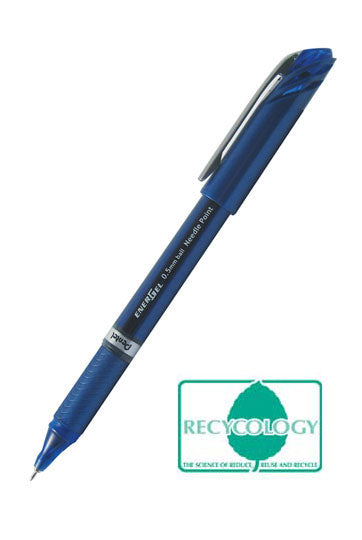 Pentel Energel+ Gel Rollerball Pen 0.5mm Tip 0.25mm Line Blue (Pack 12) - BLN25-CO - ONE CLICK SUPPLIES