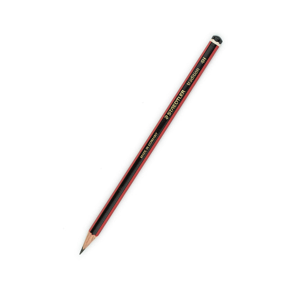 Staedtler 110 Tradition 4H Pencil Red/Black Barrel (Pack 12) - 110-4H - ONE CLICK SUPPLIES