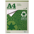 Silvine A4 Refill Pad Recycled Ruled 160 Pages Green (Pack 6) - RE4FM - ONE CLICK SUPPLIES