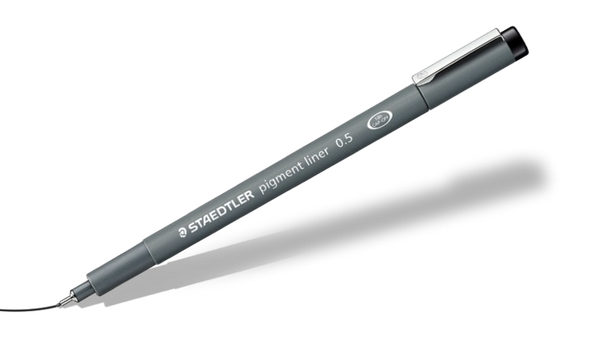 Staedtler Pigment Liner Pen 0.5mm Line Black (Pack 10) - 30805-9 - ONE CLICK SUPPLIES