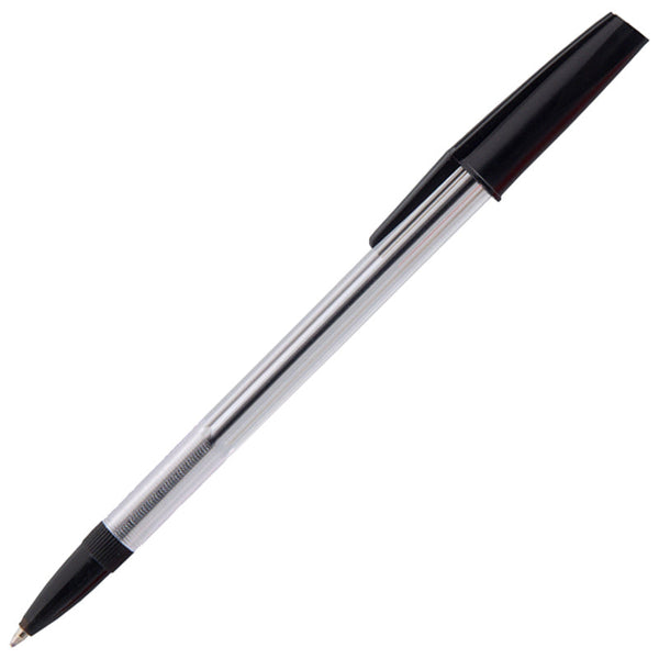 ValueX White Box Ballpoint Pen 1.0mm Tip 0.7mm Line Black (Pack 50) - 0052501/NB - ONE CLICK SUPPLIES