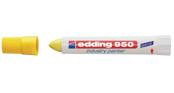 edding 950 Industry Painter Permanent Marker Bullet Tip 10mm Line Yellow (Pack 10) - 4-95005 - ONE CLICK SUPPLIES