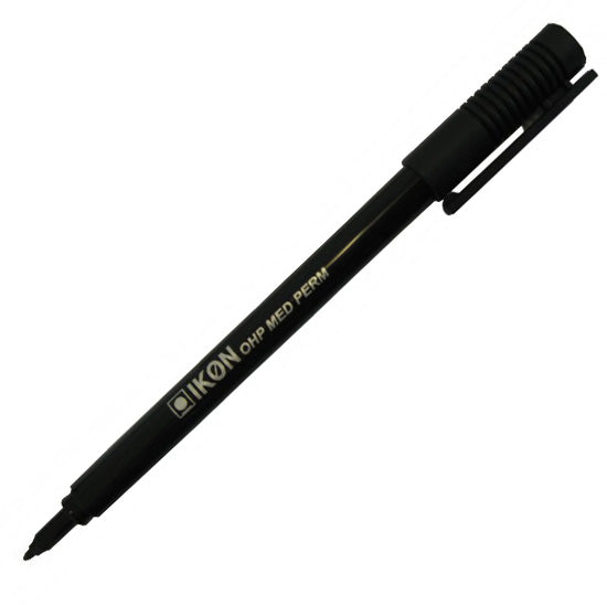 ValueX OHP Pen Permanent Medium 0.7mm Line Black (Pack 10) - 742501 - ONE CLICK SUPPLIES