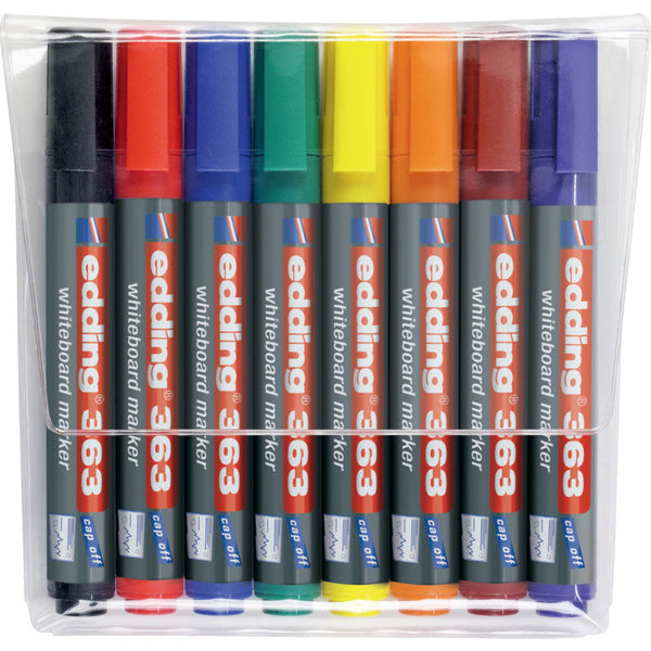 edding 363 Whiteboard Marker Chisel Tip 1-5mm Line Assorted Colours (Pack 8) - 4-363-8 - ONE CLICK SUPPLIES