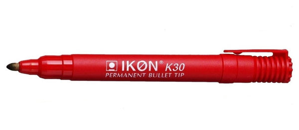 ValueX Permanent Marker Bullet Tip 2mm Line Red (Pack 10) - K30-02 - ONE CLICK SUPPLIES