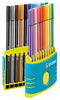 STABILO Pen 68 Fibre Tip Pen 1mm Line Assorted Colours (Wallet 20) - 6820-04 - ONE CLICK SUPPLIES