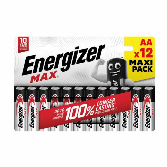Energizer Max AA Alkaline Batteries (Pack 12) - E300836200 - ONE CLICK SUPPLIES