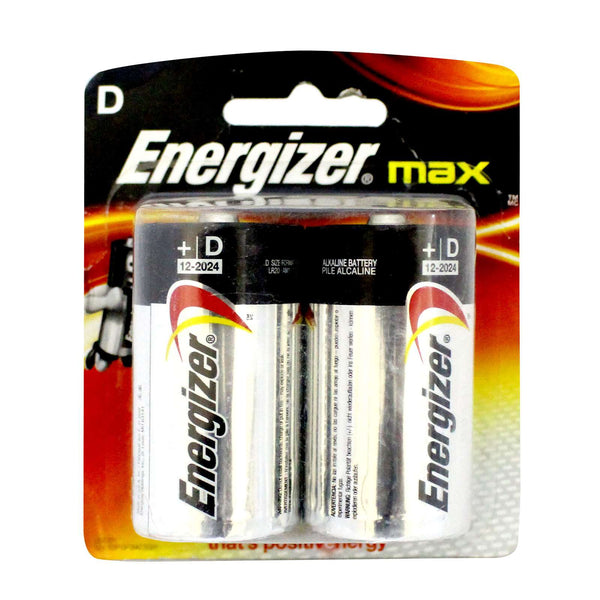 Energizer Max D Alkaline Batteries (Pack 2) - E300838300 - ONE CLICK SUPPLIES