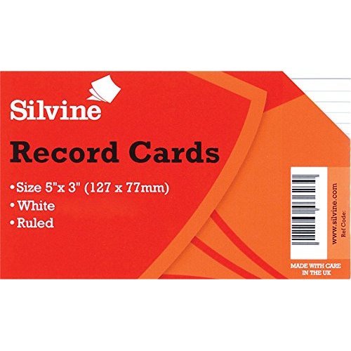 ValueX Record Cards Ruled 127x76mm White (Pack 100) - 553W - ONE CLICK SUPPLIES