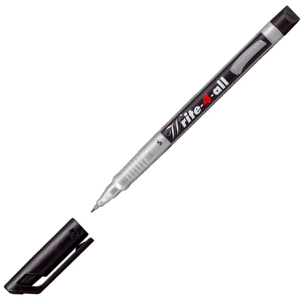 STABILO Write-4-All Super Fine Permanent Marker 0.4mm Line Black (Pack 10) - 166/46 - ONE CLICK SUPPLIES