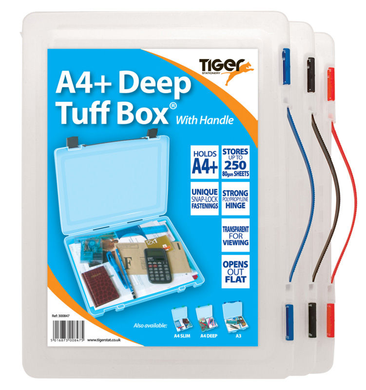 Tiger Tuff Box Polypropylene A4+ Deep Clear - 300847 - ONE CLICK SUPPLIES