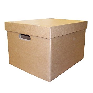 ValueX Archive/Storage Box and Lid 405x337x285mm Brown (Pack 10) - 220593 - ONE CLICK SUPPLIES