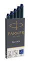Parker Quink Ink Refill Cartridge for Fountain Pens Blue (Pack 5) - 1950384 - ONE CLICK SUPPLIES