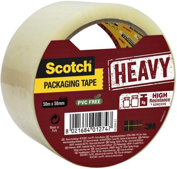 Scotch Packaging Tape Heavy Transparent 50mm x 50m (Pack 1) 7100094738 - ONE CLICK SUPPLIES