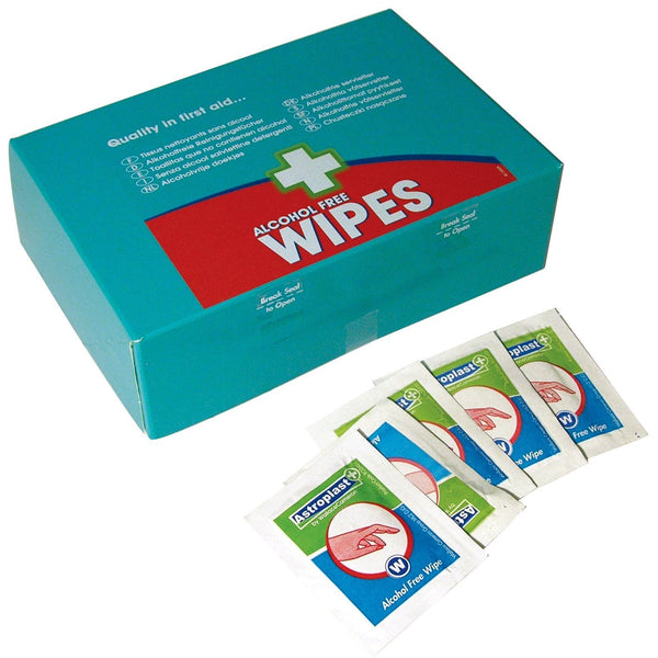 Astroplast Wipes Alcohol Free for all First Aid Kits (Pack 100) - 1601002 - ONE CLICK SUPPLIES