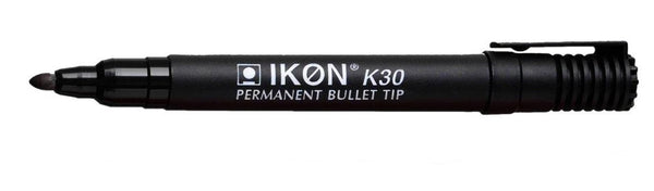ValueX Permanent Marker Bullet Tip 2mm Line Black (Pack 10) - K30-01 - ONE CLICK SUPPLIES