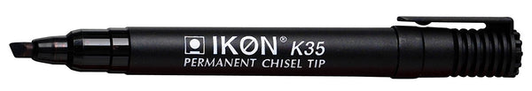 ValueX Permanent Marker Chisel Tip 2-5mm Line Black (Pack 10) - K35-01 - ONE CLICK SUPPLIES