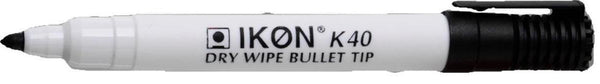 ValueX Whiteboard Marker Bullet Tip 2mm Line Black (Pack 10) - K40-01 - ONE CLICK SUPPLIES