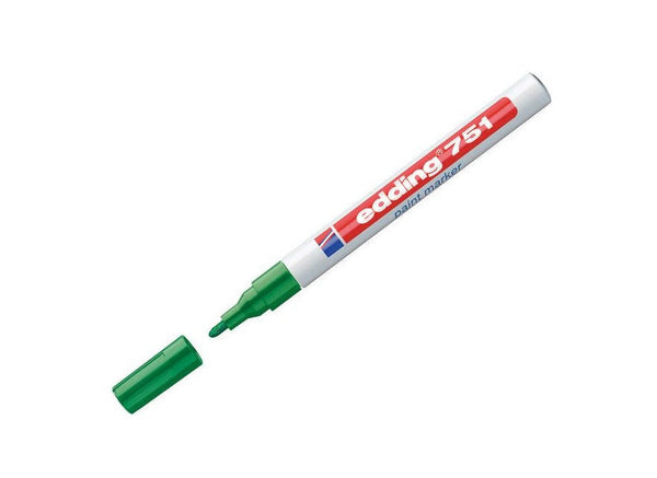 edding 751 Paint Marker Bullet Tip 1-2mm Line Green (Pack 10) - 4-751004 - ONE CLICK SUPPLIES
