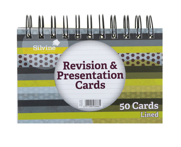 Silvine Revision and Presentation Cards Ruled 152x102mm Twinwire Pad White (Pack 50) - PADRC64 - ONE CLICK SUPPLIES