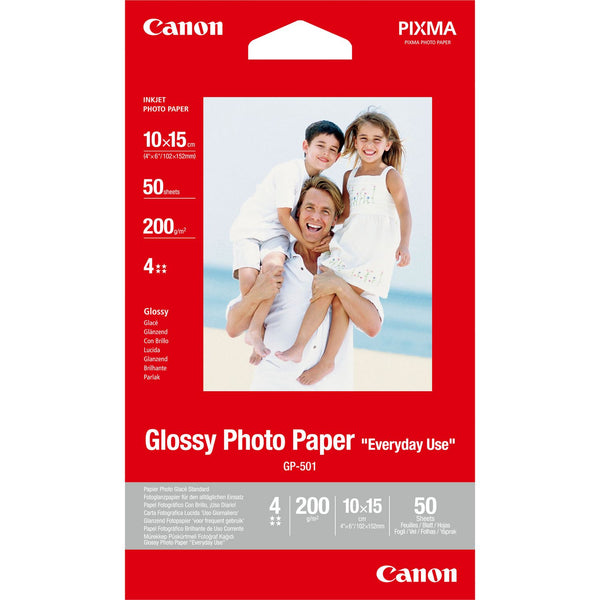 Canon GP-501 4 x 6 inch Glossy Photo Paper 50 Sheets - 0775B081 - ONE CLICK SUPPLIES