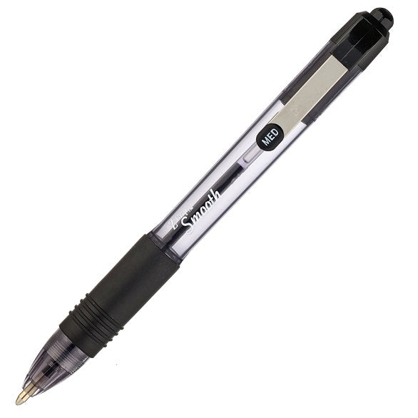 Zebra Z-Grip Smooth Rectractable Ballpoint Pen 1.0mm Tip Black (Pack 5) - 2438 - ONE CLICK SUPPLIES