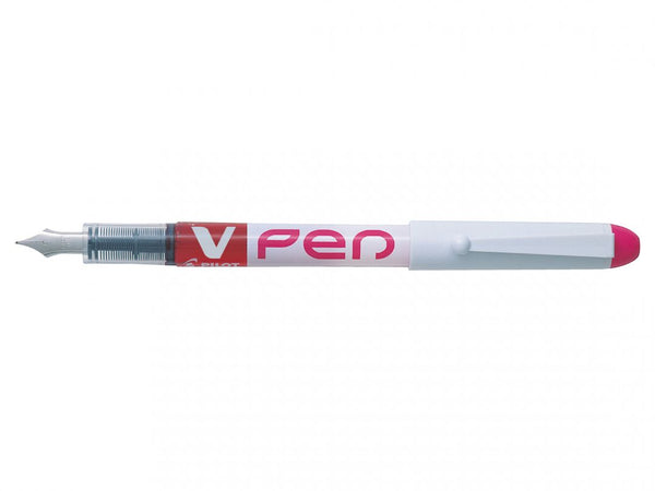 Pilot V-Pen Erasable Disposable Fountain Pen Pink (Pack 12) - 631101209 - ONE CLICK SUPPLIES