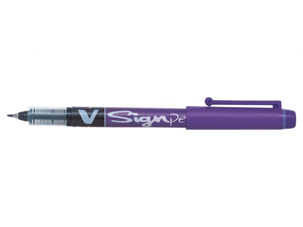 Pilot V Sign Liquid Ink Pen 2mm Tip 0.6mm Line Violet (Pack 12) - 301101208 - ONE CLICK SUPPLIES