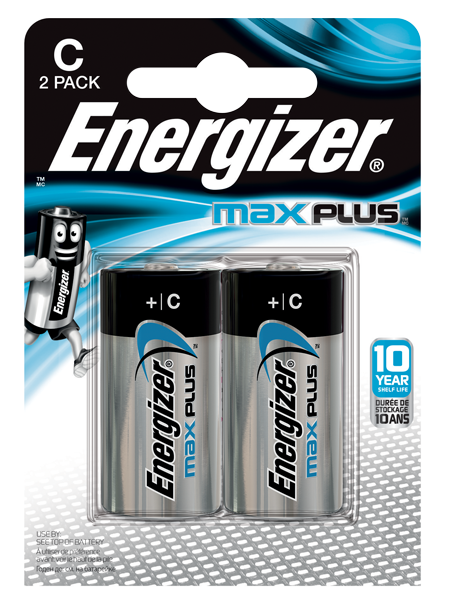Energizer Max Plus C Alkaline Batteries (Pack 2) - E301324203 - ONE CLICK SUPPLIES