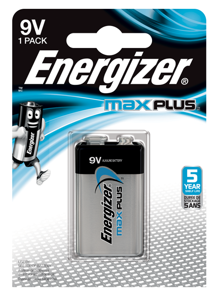 Energizer Max Plus 9V Alkaline Batteries (Pack 1) - E301323303 - ONE CLICK SUPPLIES