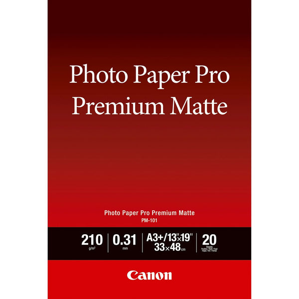 Canon PM-101 Premium A3+ Matte Photo Paper 20 sheets - 8657B007 - ONE CLICK SUPPLIES