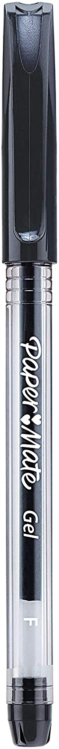 Paper Mate Gel Stick Ballpoint Pen 0.5mm Tip 0.3mm Pen Black (Pack 12) - 2084375 - ONE CLICK SUPPLIES