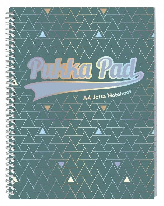 Pukka Pad Glee Jotta A4 Wirebound Card Cover Notebook Ruled 200 Pages Green (Pack 3) - 3008-GLE - ONE CLICK SUPPLIES