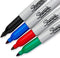 Sharpie Permanent Marker Fine Tip 0.9mm Line Assorted Standard Colours (Pack 4) - 1985858 - ONE CLICK SUPPLIES