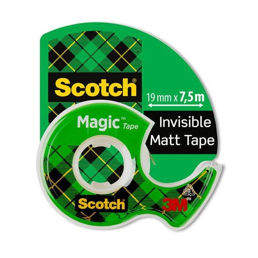 Scotch Magic Invisible Tape 19mm x 7.5m + Handheld Dispenser 7100086322 - ONE CLICK SUPPLIES