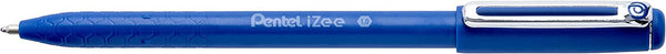 Pentel IZEE Ballpoint Pen Cap-Style 1.0mm Tip 0.5mm Line Blue (Pack 12) BX460-C - ONE CLICK SUPPLIES
