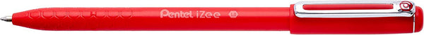 Pentel IZEE Ballpoint Pen Cap-Style 1.0mm Tip 0.5mm Line Red (Pack 12) BX460-B - ONE CLICK SUPPLIES