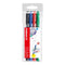 STABILO pointMax Nylon Tip Writing pen 0.4mm Line Black/Blue/Red/Green (Pack 4) 488/4 - ONE CLICK SUPPLIES