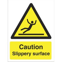Stewart Superior Caution Slippery Surface Sign 150x200mm - W0134SAV-150X200 - ONE CLICK SUPPLIES