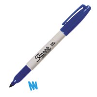 Sharpie Permanent Marker Fine Tip 0.9mm Line Blue (Pack 12) - S0810950 - ONE CLICK SUPPLIES