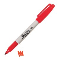Sharpie Permanent Marker Fine Tip 0.9mm Line Red (Pack 12) - S0810940 - ONE CLICK SUPPLIES