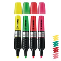 STABILO LUMINATOR Highlighter Chisel Tip 2-5mm Line Assorted Colours (Wallet 4) - 71/4 - ONE CLICK SUPPLIES