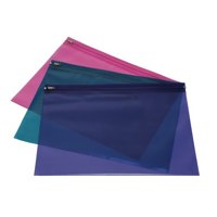 Rapesco Zippi Bag with Metal Zip Bright Transparent Colours A4+ (Pack 25) 0798 - ONE CLICK SUPPLIES