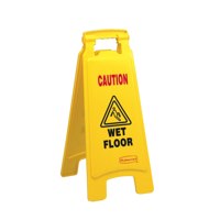 ValueX Caution Wet Floor Plastic Sign Yellow 0905001 - ONE CLICK SUPPLIES