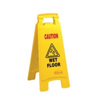 ValueX Caution Wet Floor Plastic Sign Yellow 0905001 - ONE CLICK SUPPLIES