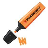 STABILO BOSS ORGINAL Highlighter Chisel Tip 2-5mm Line Orange (Pack 10) - 70/54 - ONE CLICK SUPPLIES